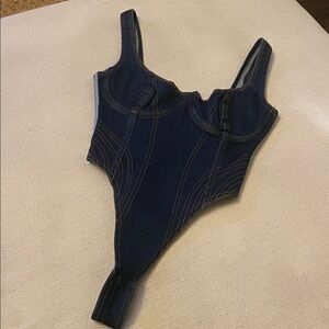 Ivy Park Adidas limited edition denim corset bodysuit
